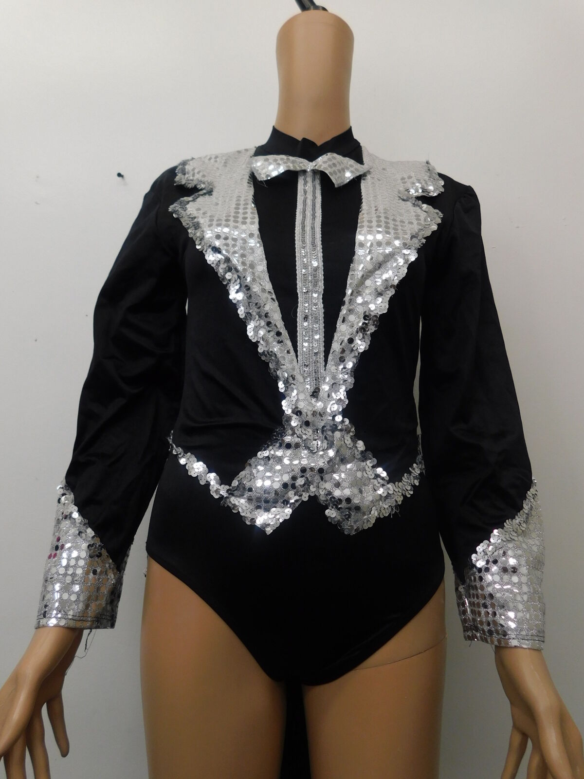 Pre-Owned Costume Unbranded   Medium Adult Black Tuxedo Jazz Sequin Gangster