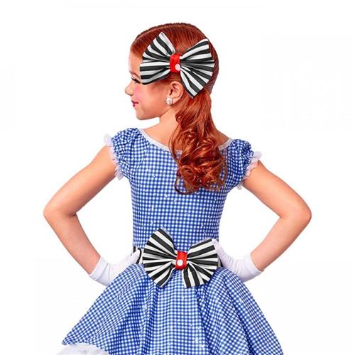 Pre-Owned Costume XL Child Blue Curtain Call E1348 Jazz Tap Acro Musical Theater Stripes Dress Sparkle