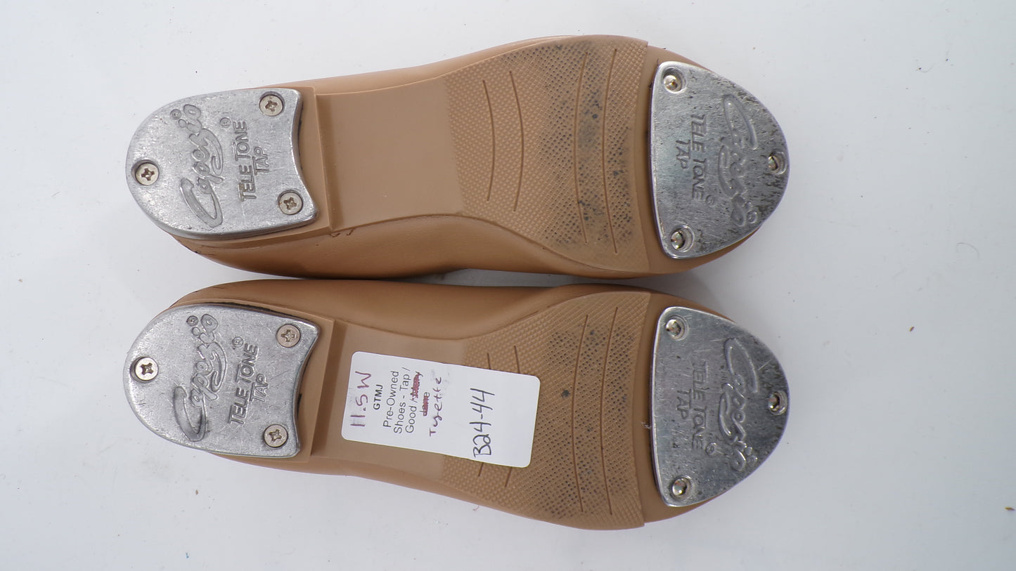 Pre-Owned Tap Shoes Capezio Little Kid 11.5W Tyette Man Made Ribbon or Elastic Student