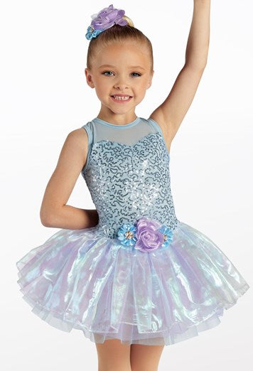 Pre-Owned Costume Weissman 15375 Small Child Blue Ballet Sequin Mermaid