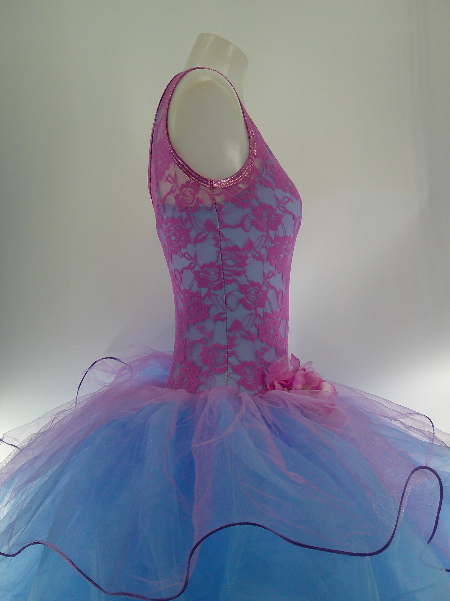 Pre-Owned Costume Curtain Call E1175L Medium Adult Blue Tutu Ballet Metallic