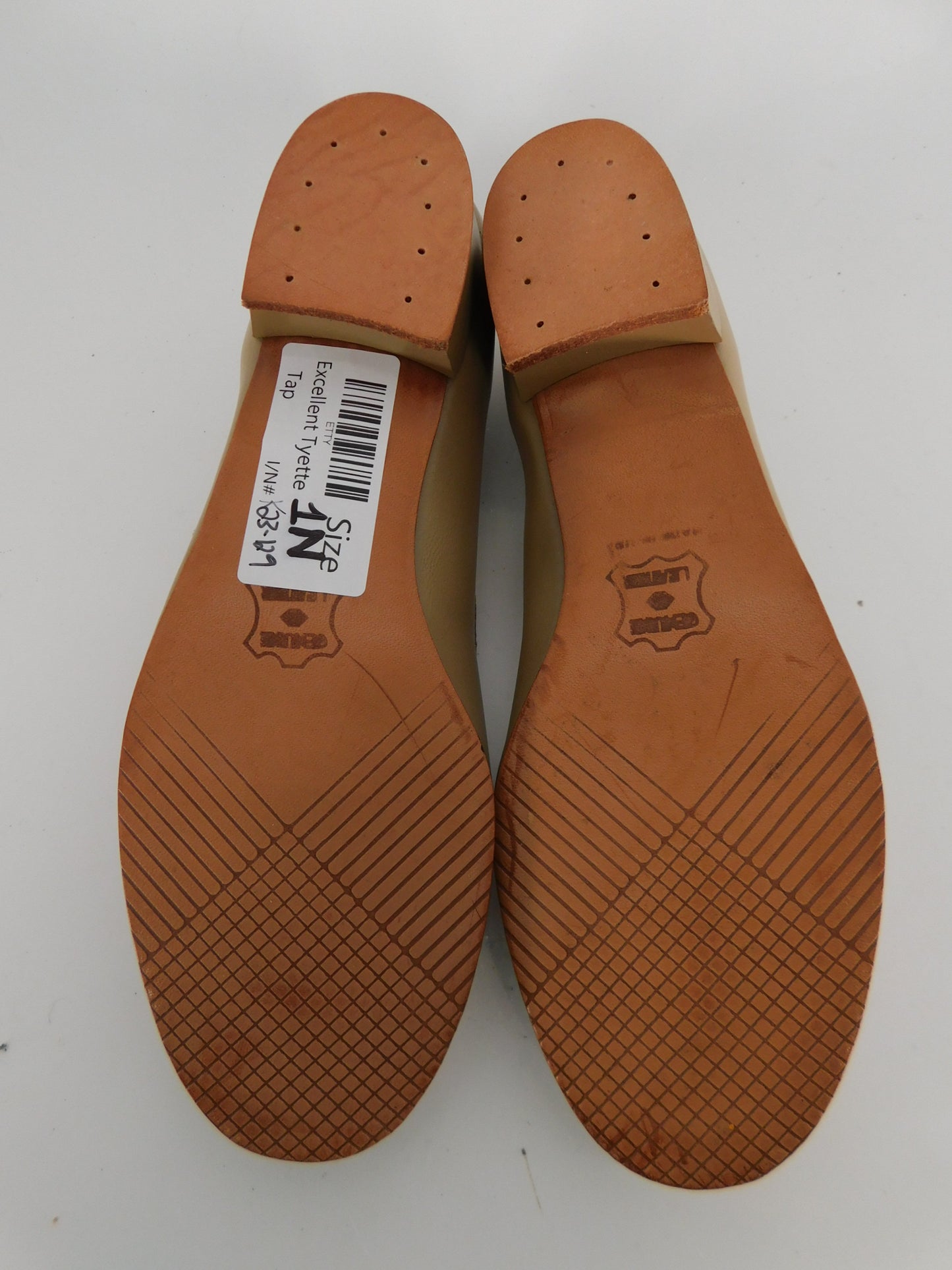 Pre-Owned Jazz Ballroom Shoes Barbette Big Kid 1N Tyette Leather  Closed Toe