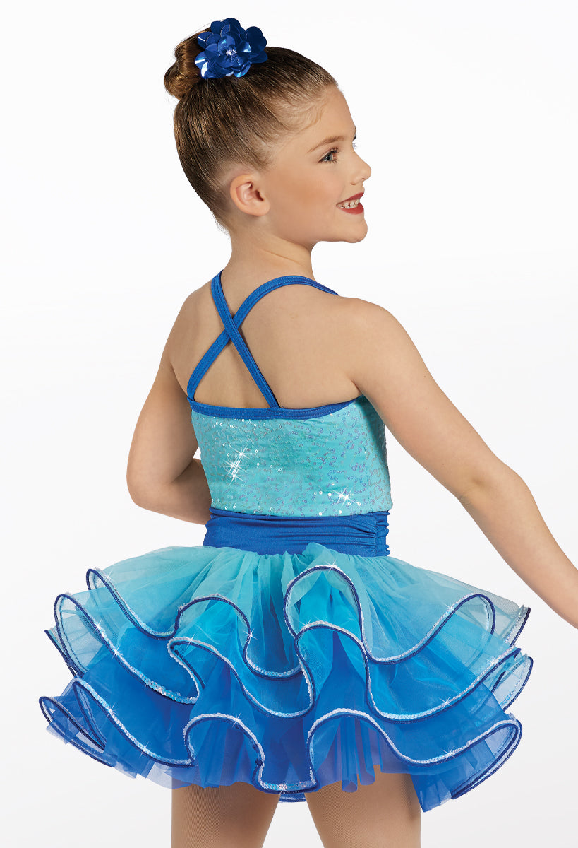 Pre-Owned Costume Weissman  12471 Intermediate Child Lt Blue  Ballet Sequin