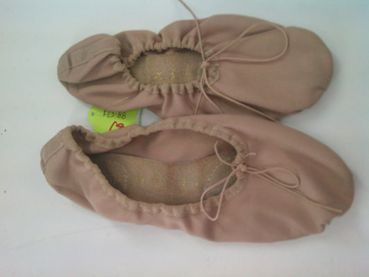Pre-Owned Ballet Shoes Capezio Adult 7.5M No Tie Drawstring Canvas  Split Sole