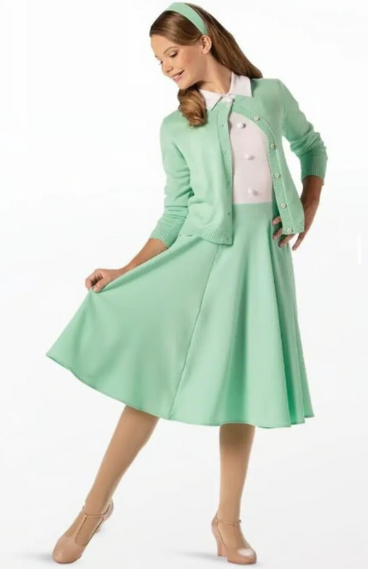 Pre-Owned Costume Weissman  12972 Large Adult Green Dress Jazz  Musical Theater  Sandy