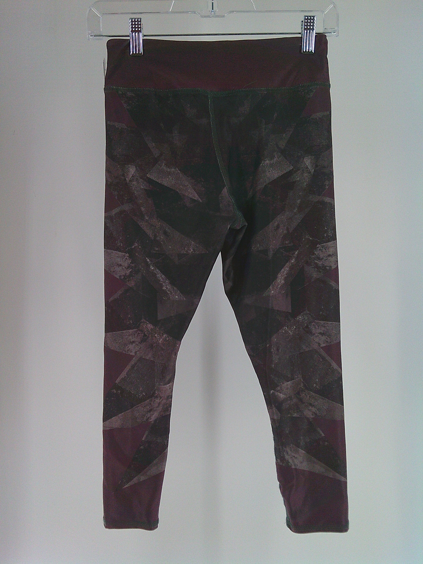 Pre-Owned Leggings Evolution XS Adult Burgundy Gray Jazz Gymnastics