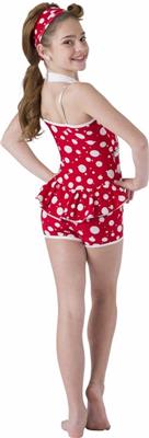 Pre-Owned Costume Costume Gallery   Int Child Red Romper Jazz Sequin Bathing Suit