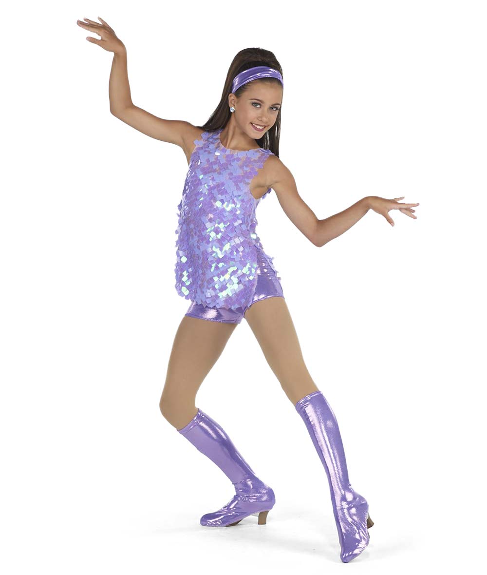 Pre-Owned Costume AWCT 19285 Medium Adult Pink Holographic Jazz Tap Sequin Disco