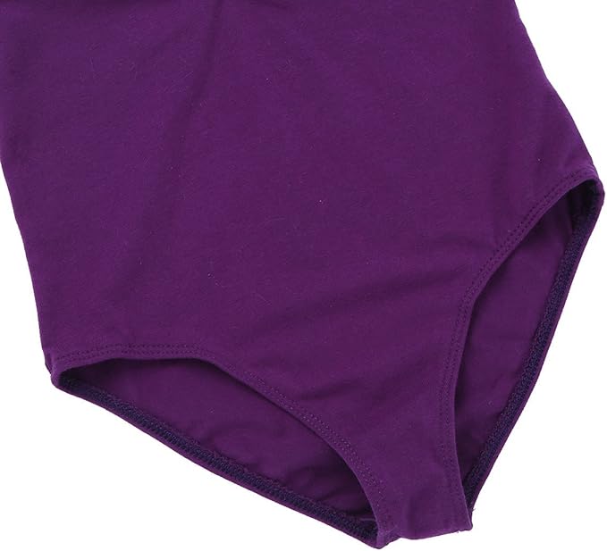 Pre-Owned Leotard iEFFiEL Large Child Dark Purple Tank Pinch Front Cotton