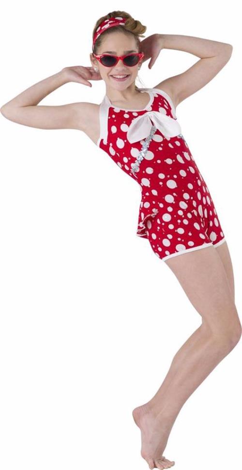 Pre-Owned Costume Costume Gallery   Int Child Red Romper Jazz Sequin Bathing Suit