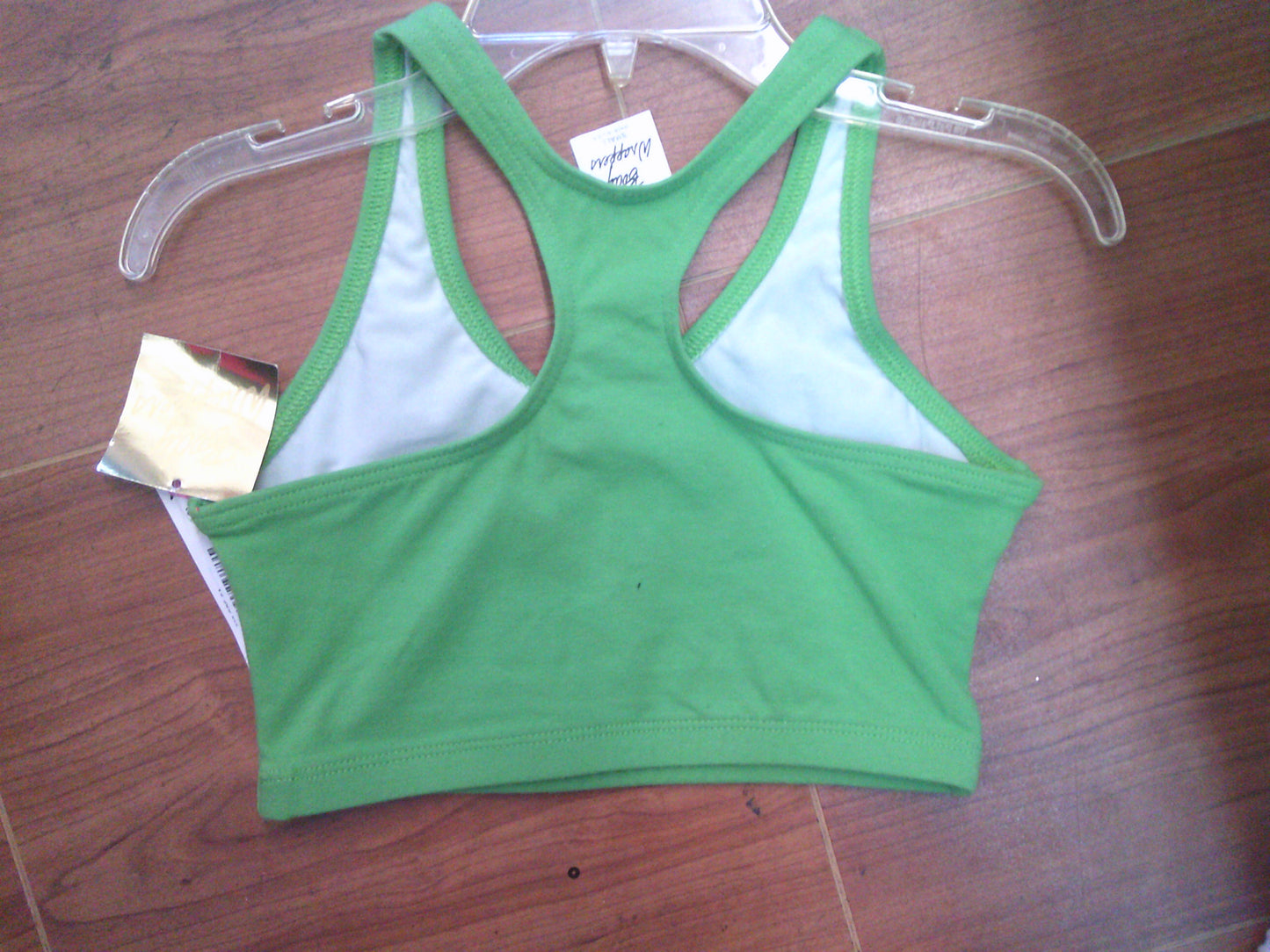 New Sports Bra Body Wrappers 308 Small Adult Bright Green Jazz Cheer