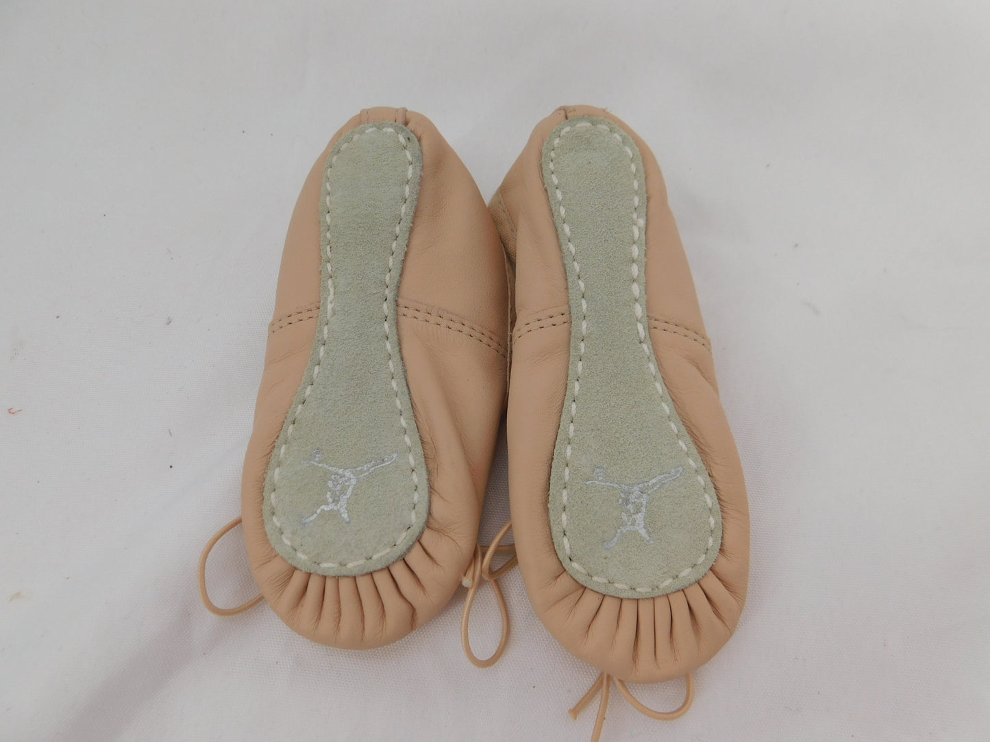 Pre-Owned Ballet Shoes Capezio Toddler 8C Tie Drawstring Leather Single Strap Full Sole