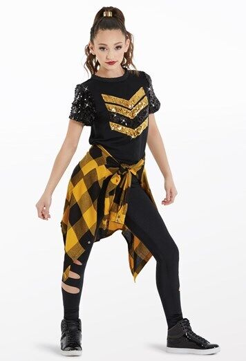 Pre-Owned Costume Weissman 12238 Medium Adult Gold 3pc Set Hip Hop Jazz Sequin