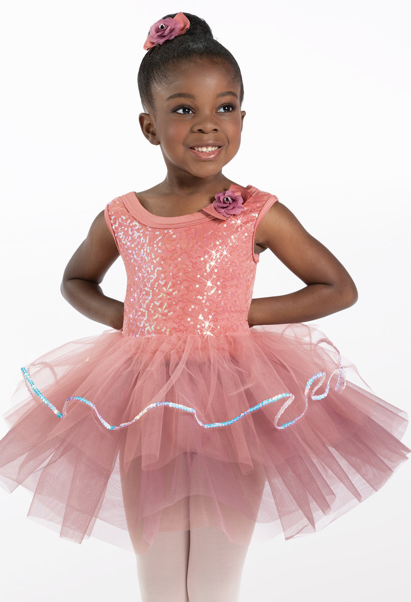Pre-Owned Costume Weissman  14400 Intermediate Child Pink Layered Tutu Dress Ballet Pageant