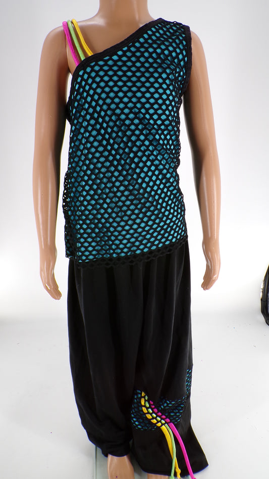 Pre-Owned Costume Curtain Call  E9401 Small Child Turquoise  Jazz