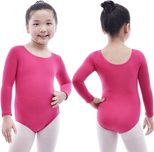 Pre-Owned Leotard Unbranded XL Child Hot Pink Cotton Ballet Tap Jazz