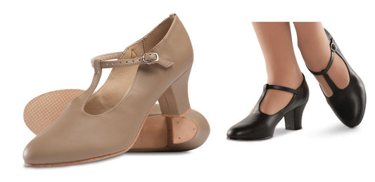 NEW New Character Shoes Danz N Motion  Size T-Strap Leather Buckle Leather