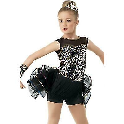 Pre-Owned Costume Weissman  10496 Int Child Gold Skirt Jazz Sequin