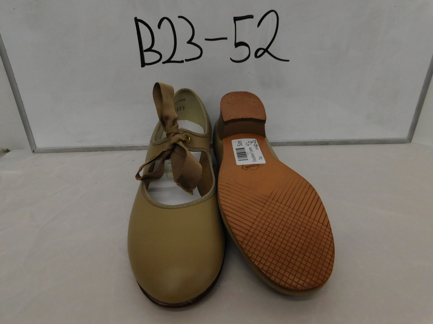 Pre-Owned Tap Shoes Barbette Big Kid 4.5M Tyette Leather Ribbon Student