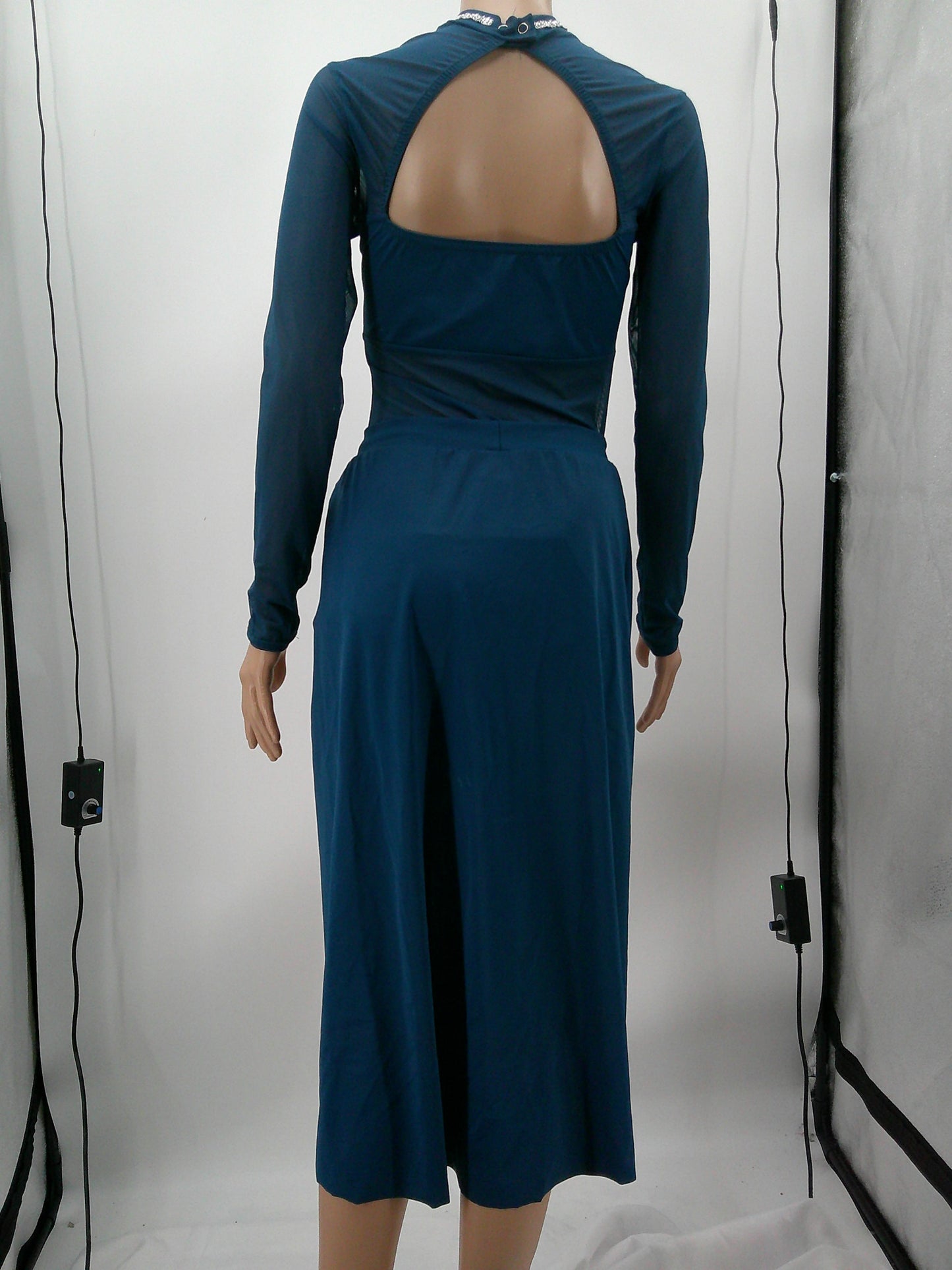 Pre-Owned Costume Kelle  5360/4325 Medium Adult Teal 2 pc Lyrical Rhinestone
