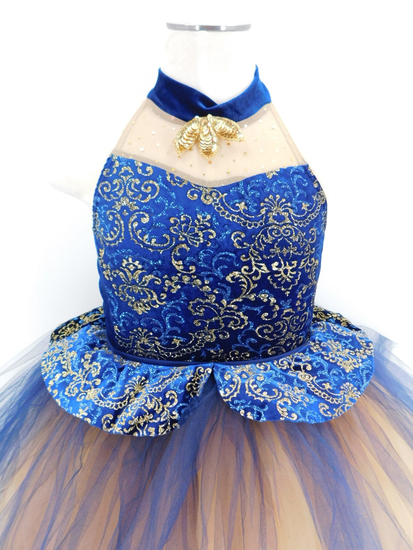 Pre-Owned Costume Cicci Large Child Royal Blue-Gold Ballet