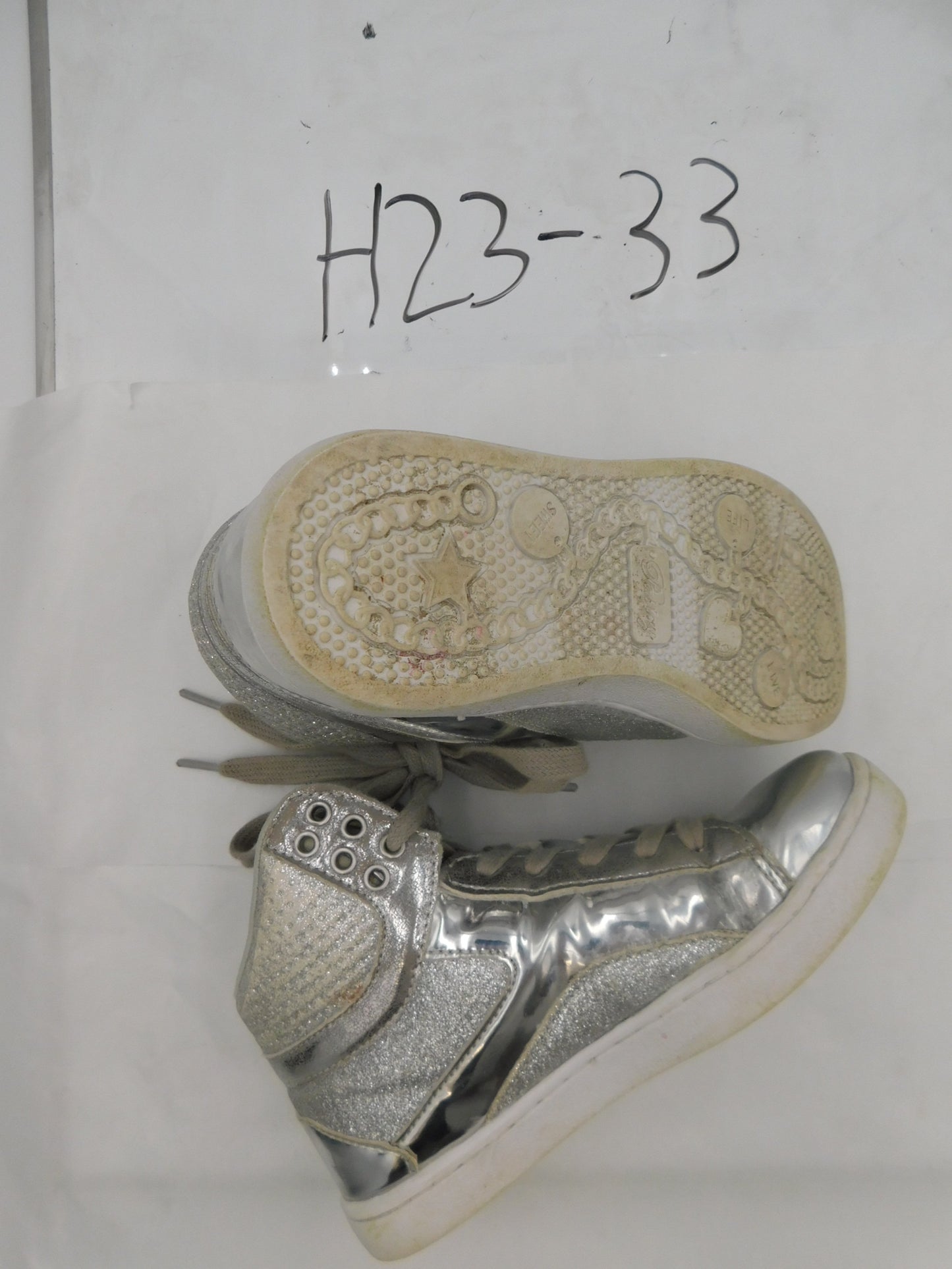 Pre-Owned Hip Hop Shoes Pastry Big Kid 2M Sneakers Leather Glitter