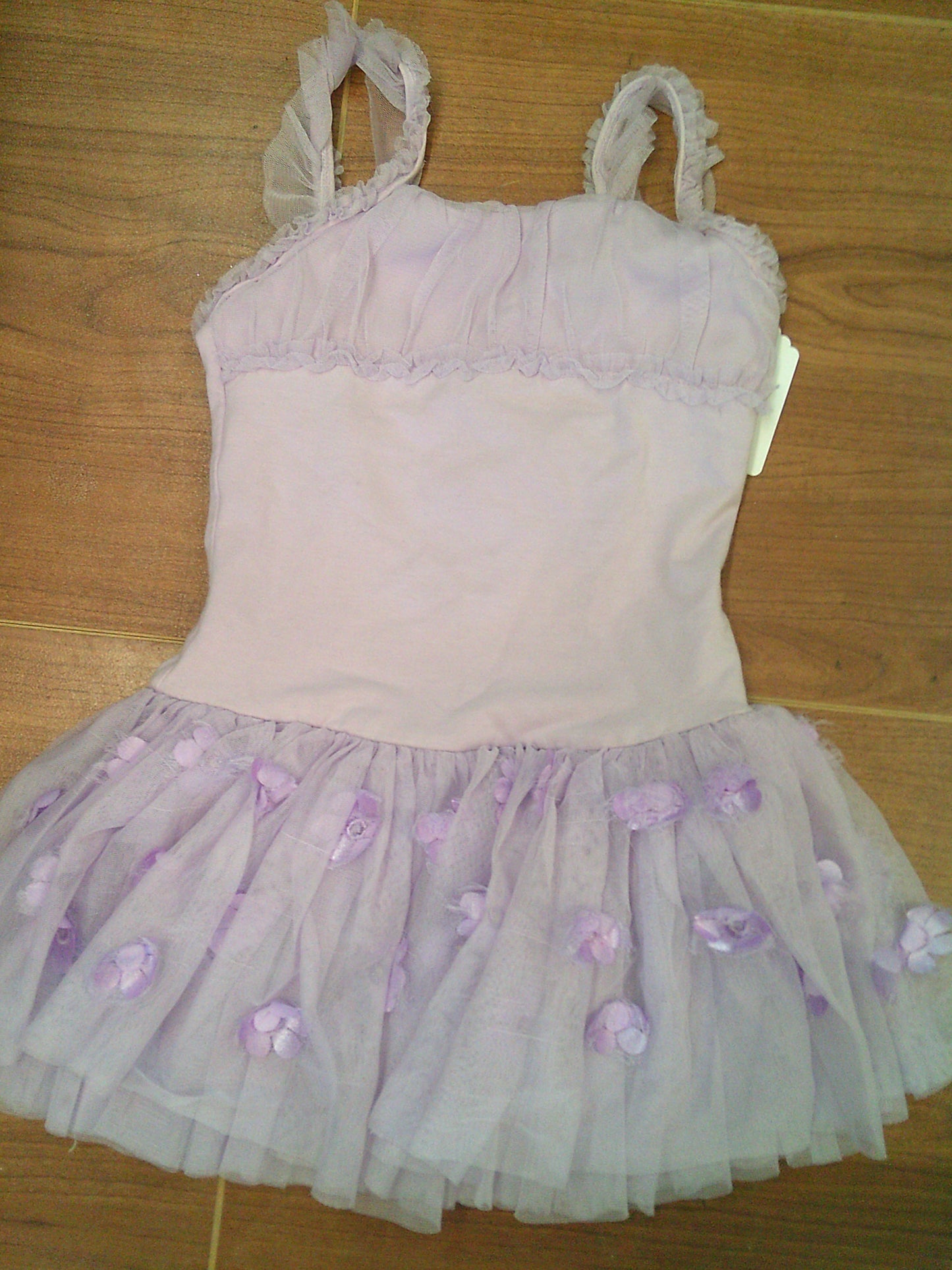 Pre-Owned Leotard Dress DanzNMotion  2469C Medium Child Lavender  Ballet