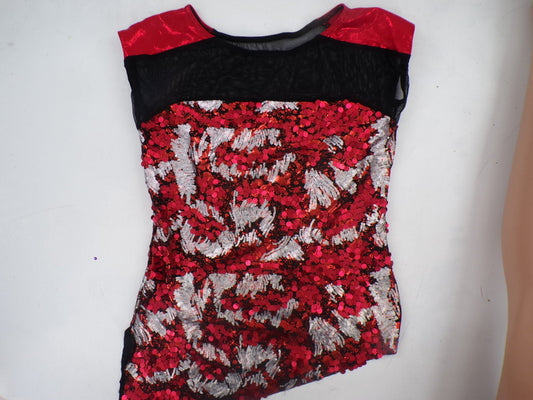 Pre-Owned Costume Top Wish Come true  14606X XL Child Red  Tap Jazz