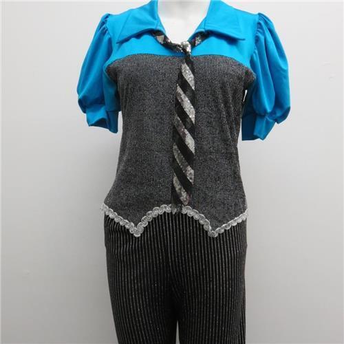 Pre-Owned Costume Dansco   Medium Adult Turquoise Suit Jazz  Sequin Gangster