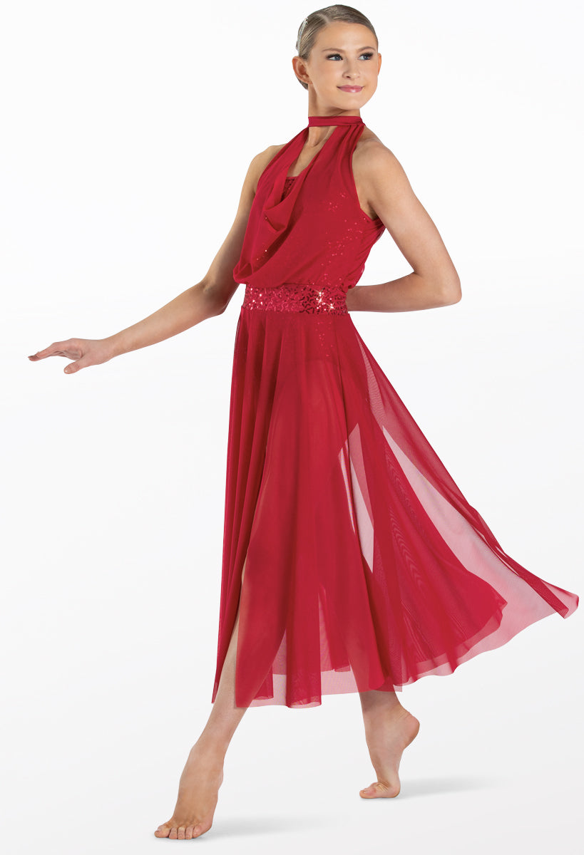 Pre-Owned Costume Weissman 14155 Medium Adult Deep Red Contemporary Sequin