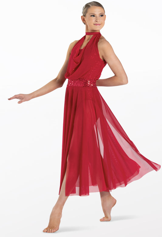 Pre-Owned Costume Weissman 14155 Medium Adult Deep Red Contemporary Sequin