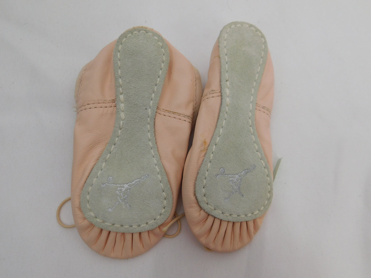 Pre-Owned Ballet Shoes Capezio Toddler 8N Tie Drawstring Leather Single Strap Full Sole