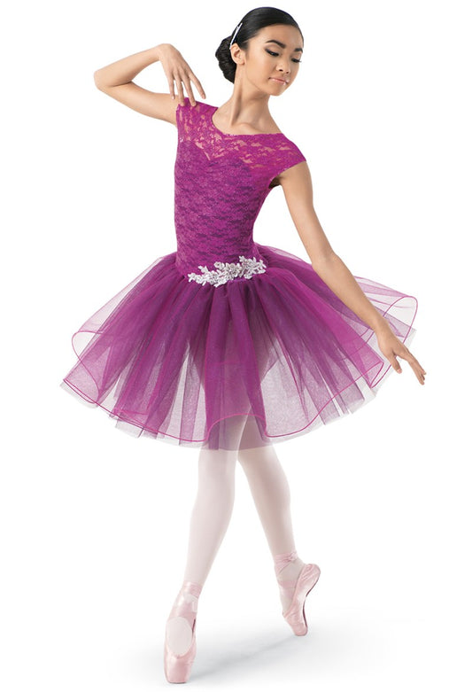 Pre-Owned Costume Weissman  10051 Small Kid Burgundy Tutu Ballet