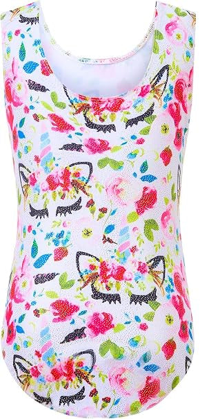 Pre-Owned Gymnastics Leotard Small Child Unicorn Print Acro Tumbling