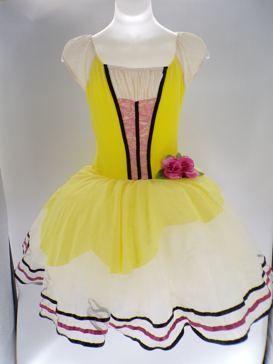 Pre-Owned Costume Curtain Call  C191 Large Child Yellow  Ballet