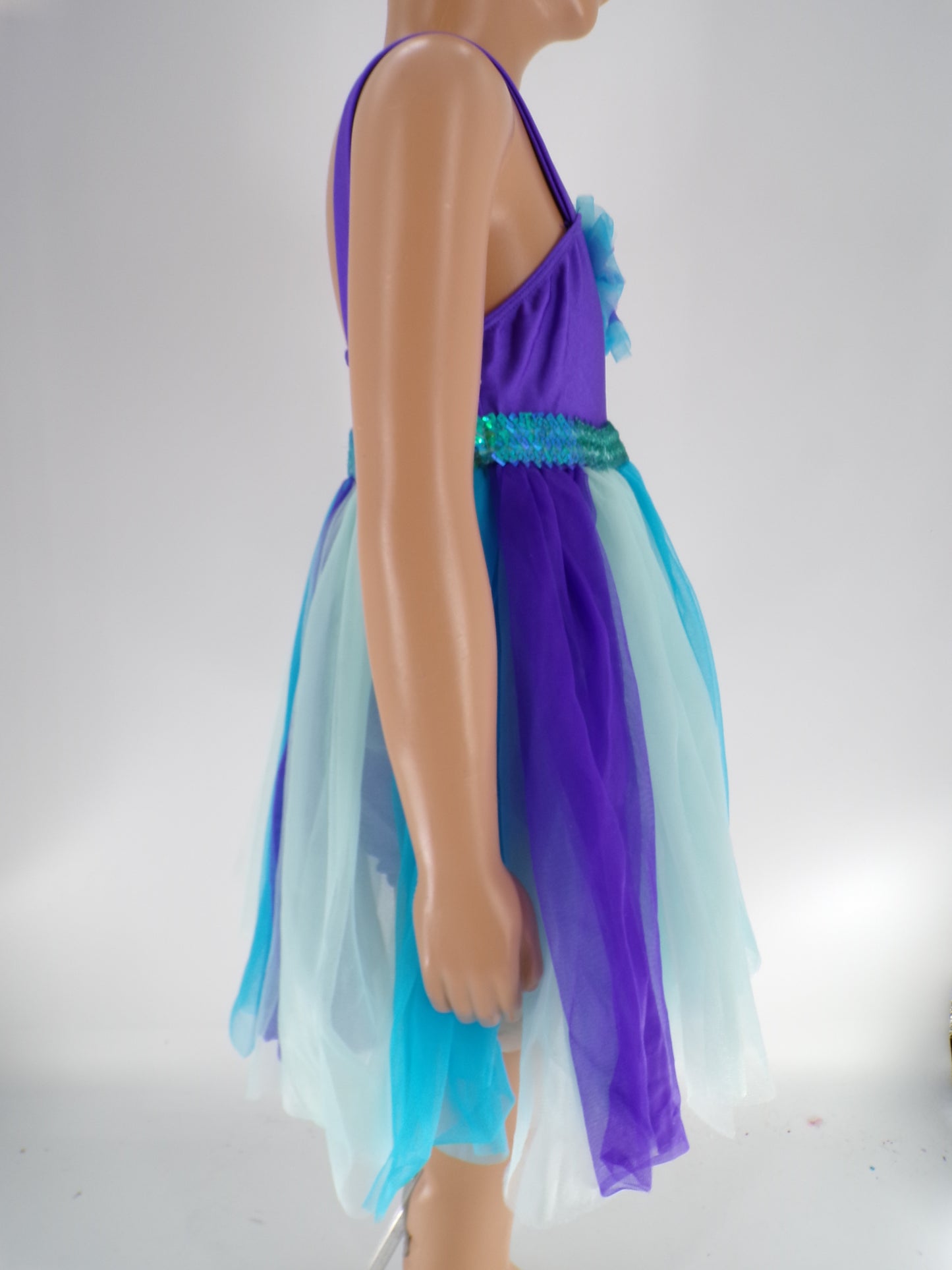 Pre-Owned Costume Revolution 582 XS Child Purple Dress Lyrical Sequin