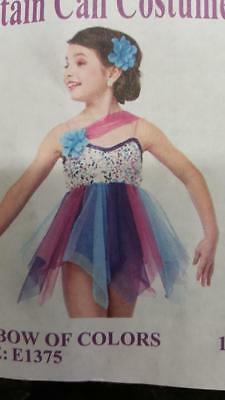 Pre-Owned Costume Curtain Call  E1375 Large Child Purple-Blue  Lyrical