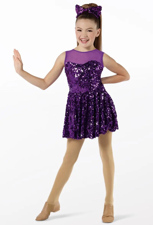 Pre-Owned Costume Weissman 8719 XXL Child Purple Jazz Sequin