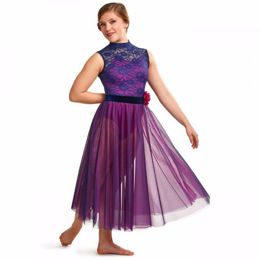 Pre-Owned Costume Curtain Call  R444 Large Child Purple-Navy Blue  Contemporary