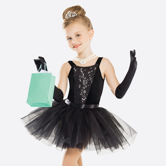 Pre-Owned Costume Revolution  RC20913 Small Child Black Tutu Ballet Sequin Audrey