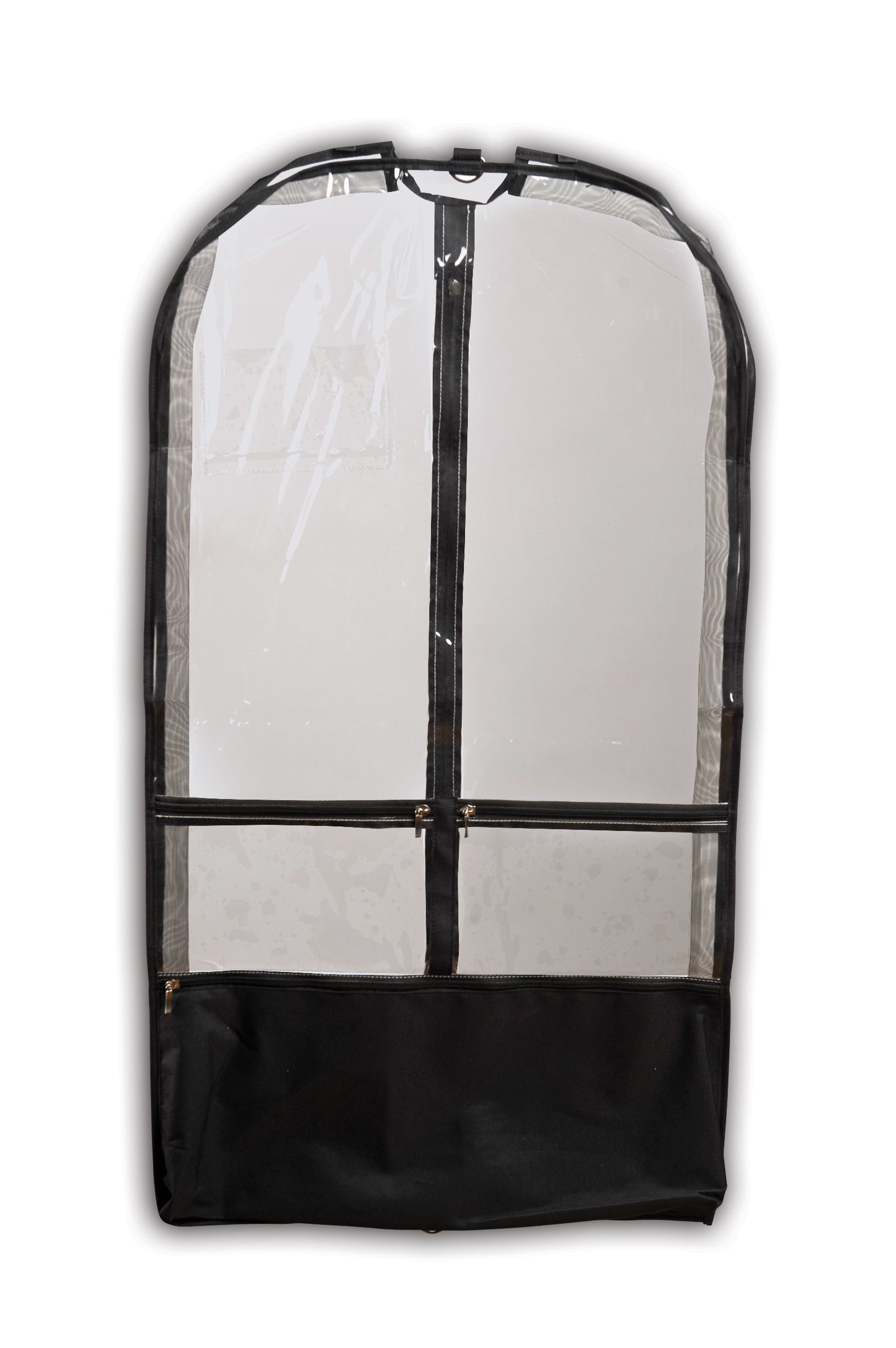 New Garment Bag Danz N Motion Clear with colorful Gusset and Pockets