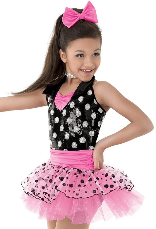 Pre-Owned Costume Weissman  8594 Small Adult Pink Dress Jazz Sequin