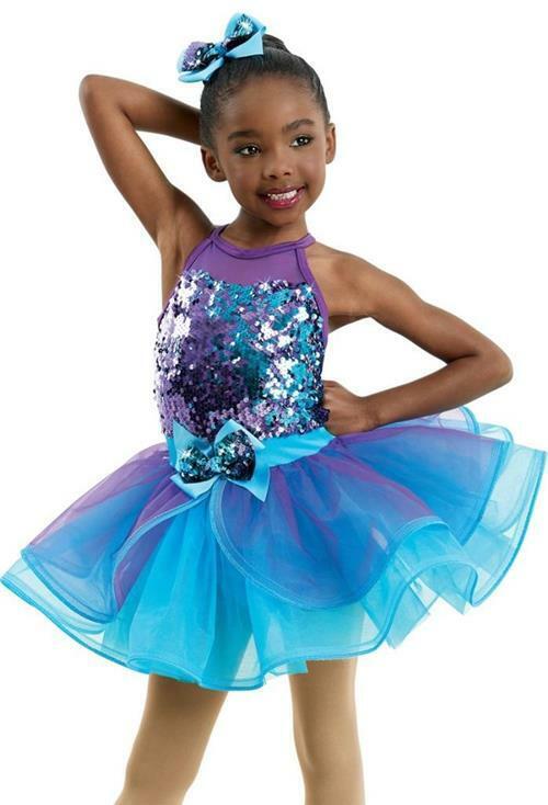 Pre-Owned Costume Weissman  11308 Small Child Purple Tutu Jazz Sequin