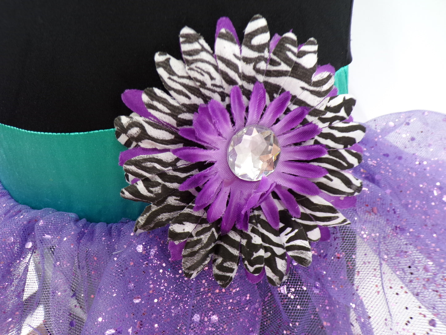Pre-Owned Costume Weissman   Small Adult Purple  Tulle Skirt Jazz Sequin