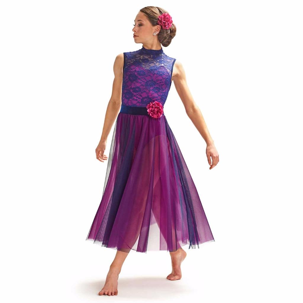 Pre-Owned Costume Curtain Call  R444 Large Child Purple-Navy Blue  Contemporary