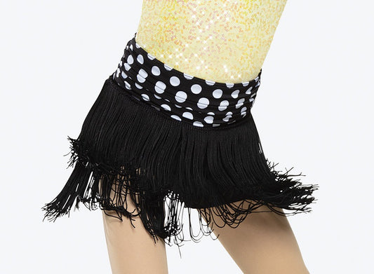 Pre-Owned Skirt Revolution  RC19806 Small Child Black White  Tap Jazz