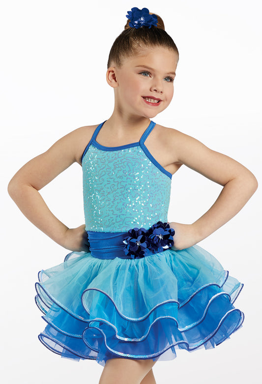Pre-Owned Costume Weissman  12471 Intermediate Child Lt Blue  Ballet Sequin