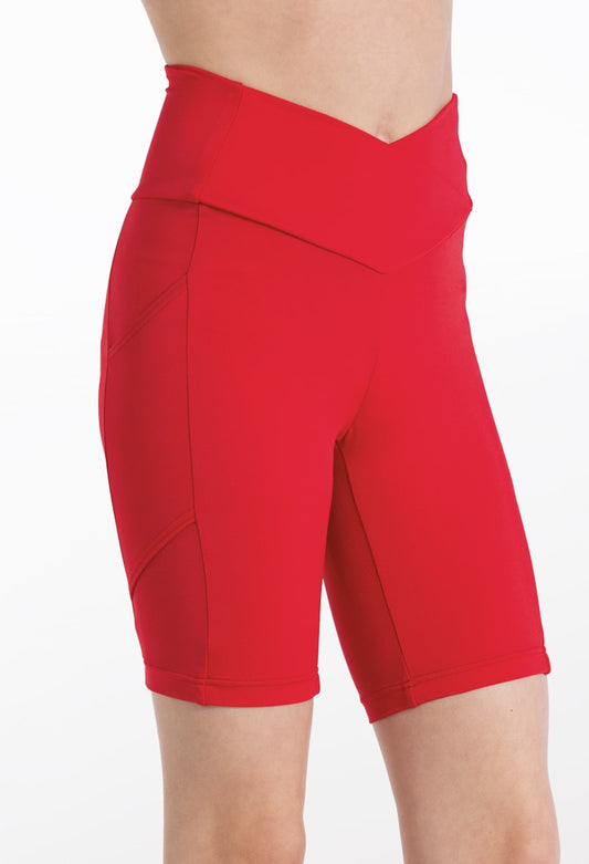 Pre-Owned Shorts Balera  14287 XS Adult Red  Gymnastics Cheer Jazz