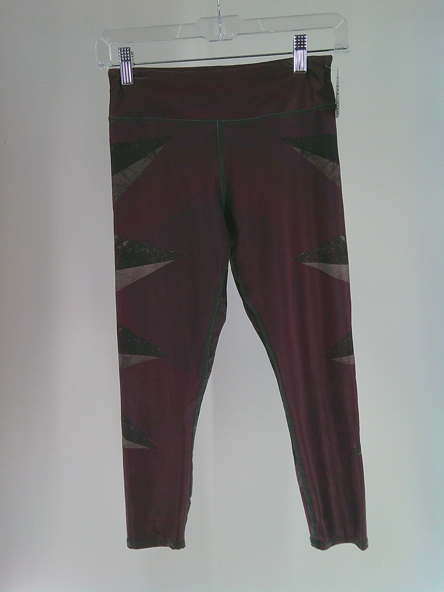 Pre-Owned Leggings Evolution XS Adult Burgundy Gray Jazz Gymnastics