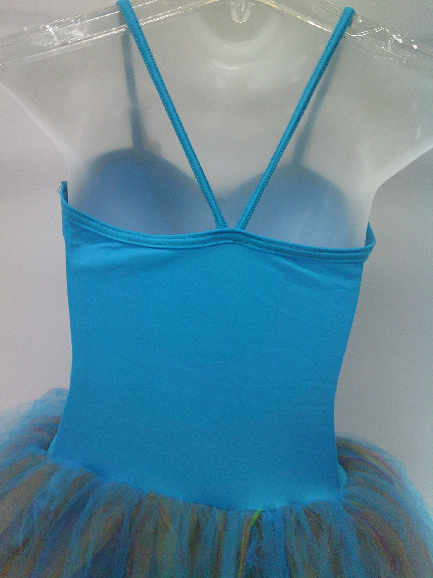 Pre-Owned Costume Costume Gallery Large Child Blue Colorful Tutu Ballet Sequin Peacock